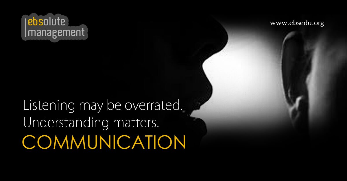 A black and white image with the words understanding matters communication.