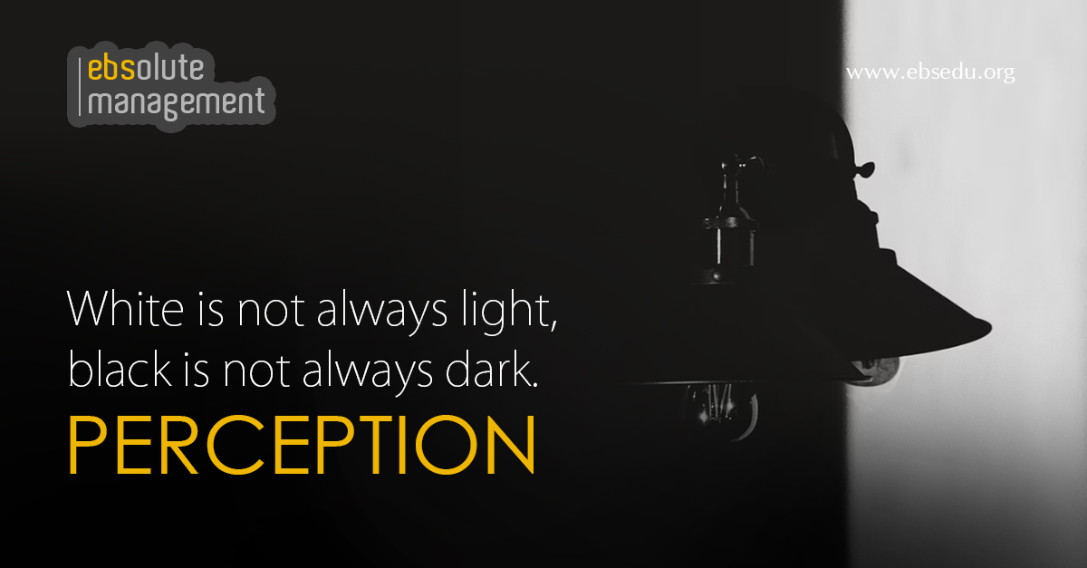 White is not always light, black is not always dark perception.